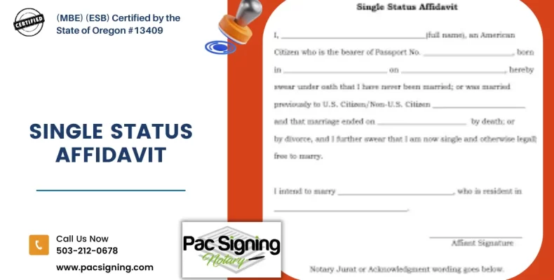 Single Status Affidavit