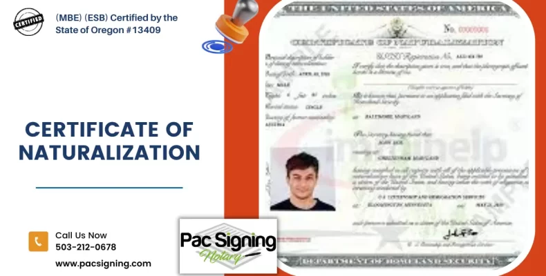 Certificate Of Naturalization