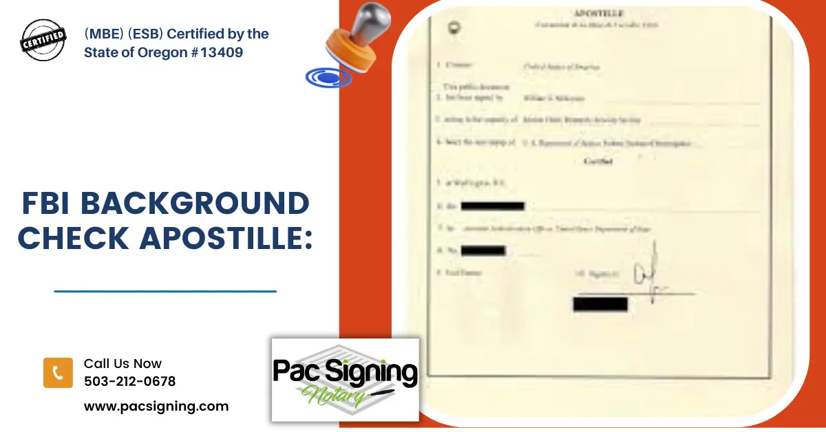 FBI Background Check Apostille