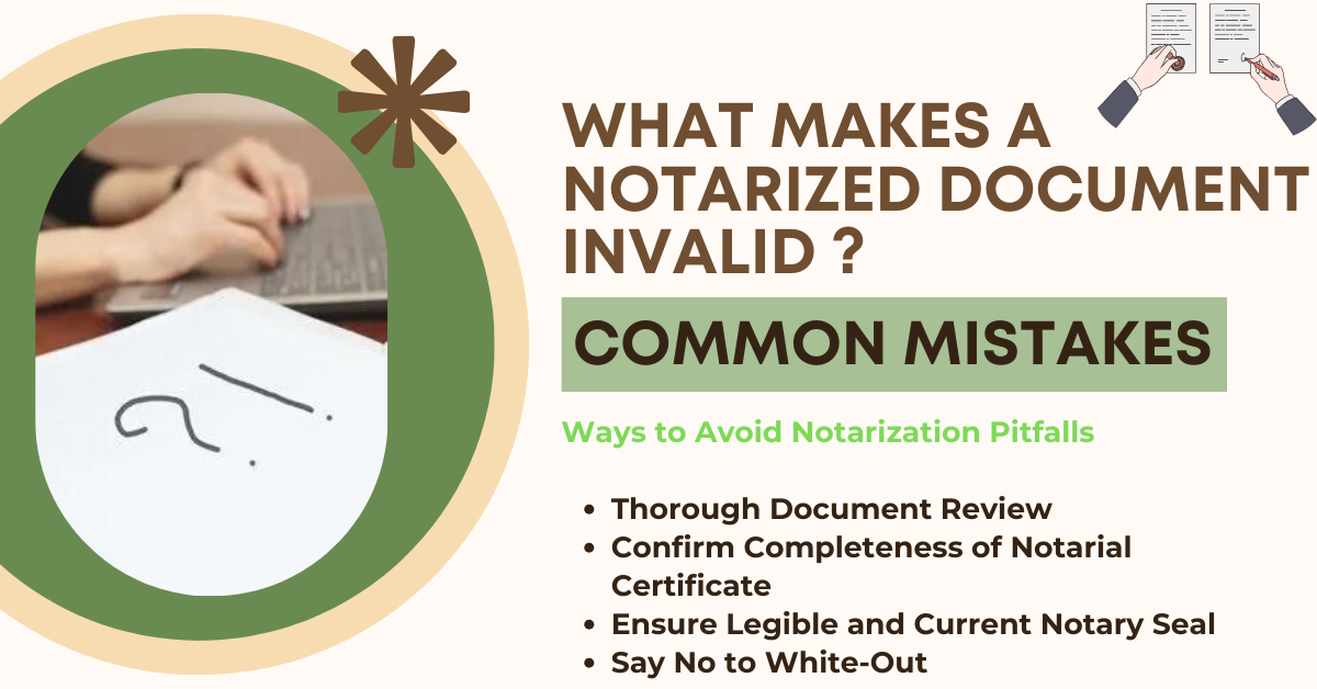 what makes a notarized document invalid