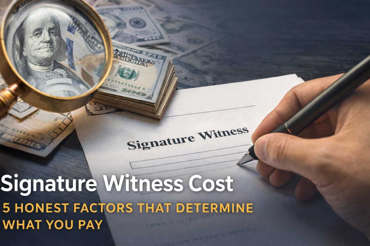 Signature Witness Cost 5 Honest Factors That Determine What You Pay