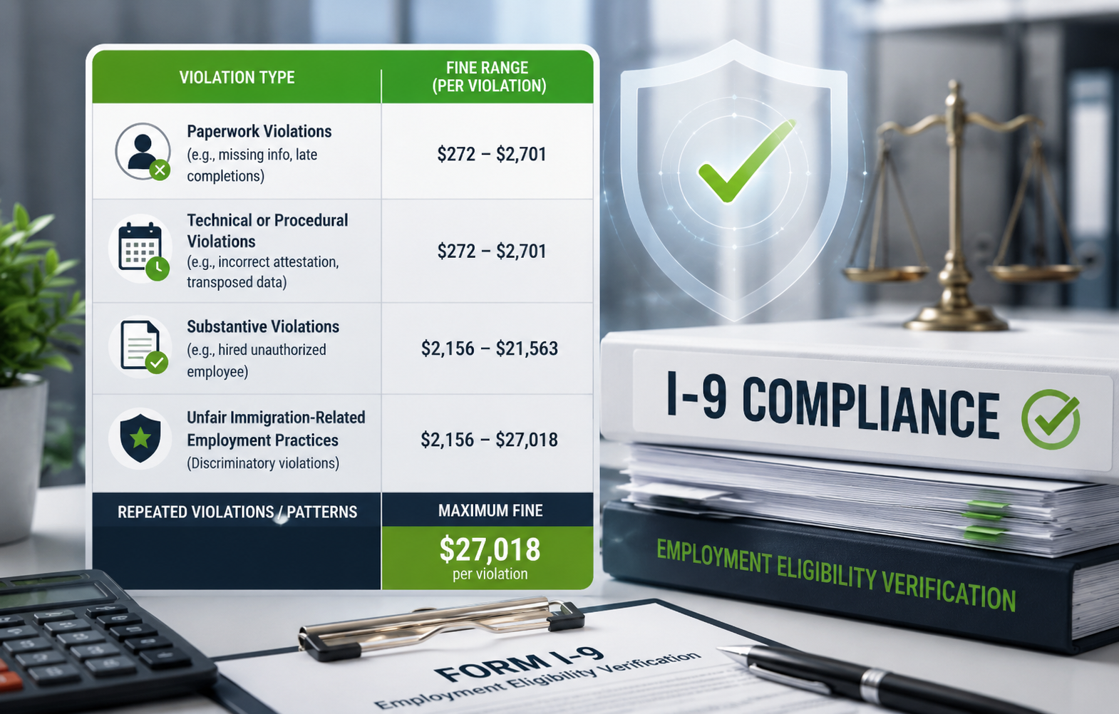 I-9 compliance fines