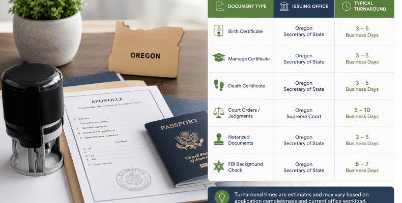 Oregon apostille