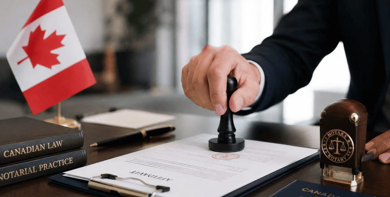 notarized affidavits for canada