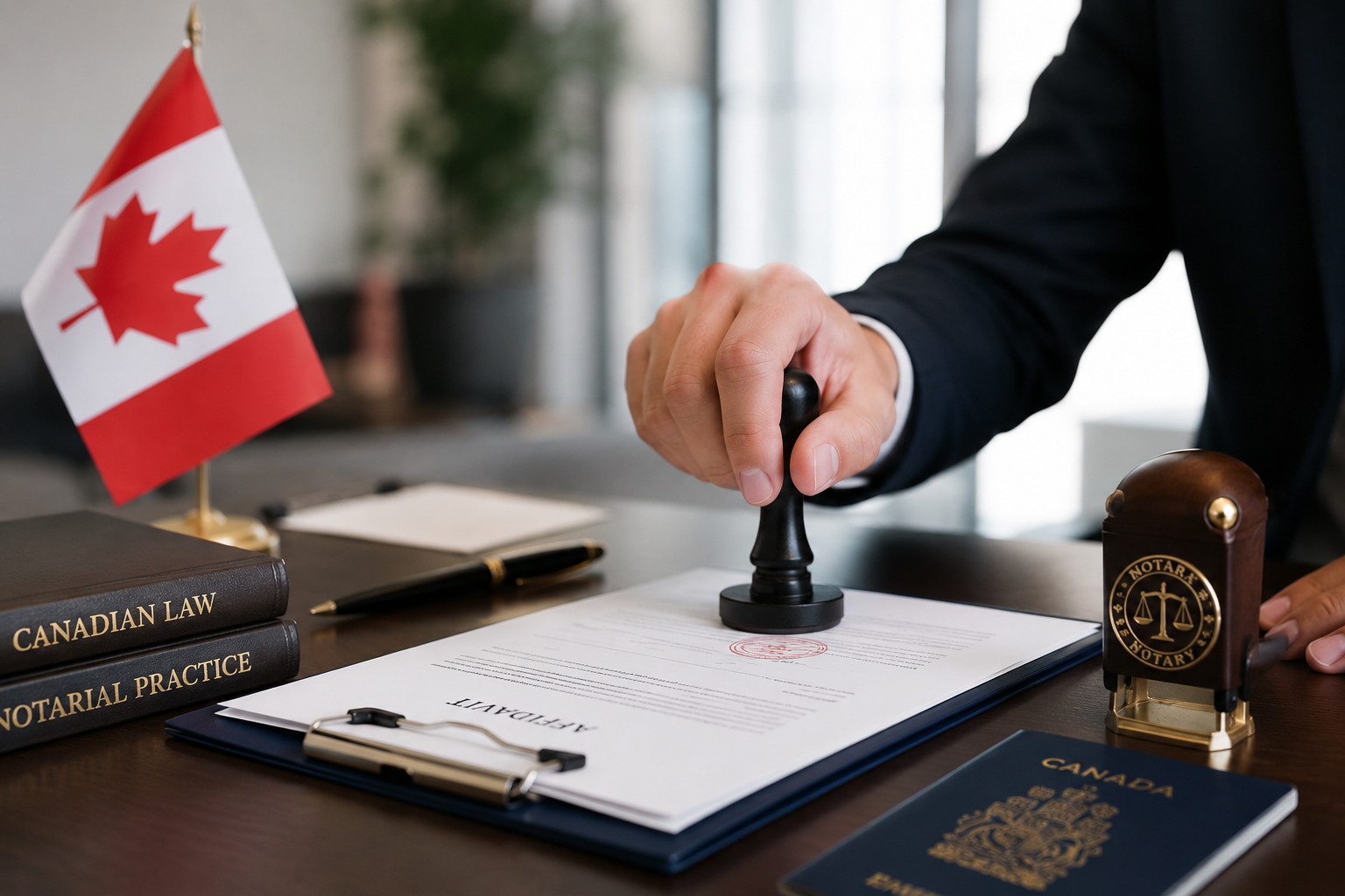 Notarized affidavits for Canada.