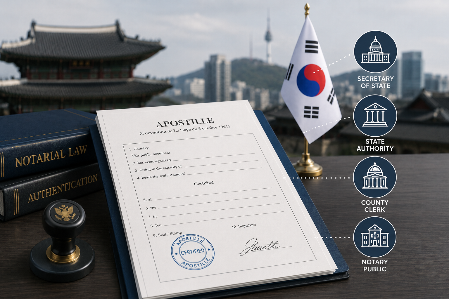 notarize documents for south korea